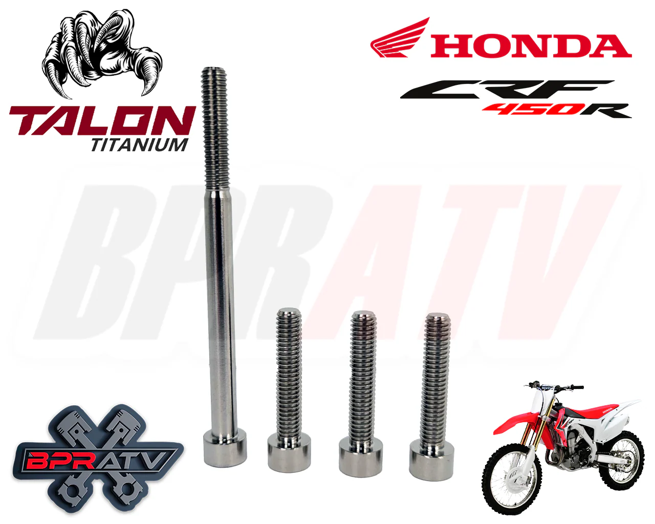 09-16 Honda CRF450R CRF 450R BPR Talon Titanium Water Pump Cover Bolts Bolt Kit - Image 2