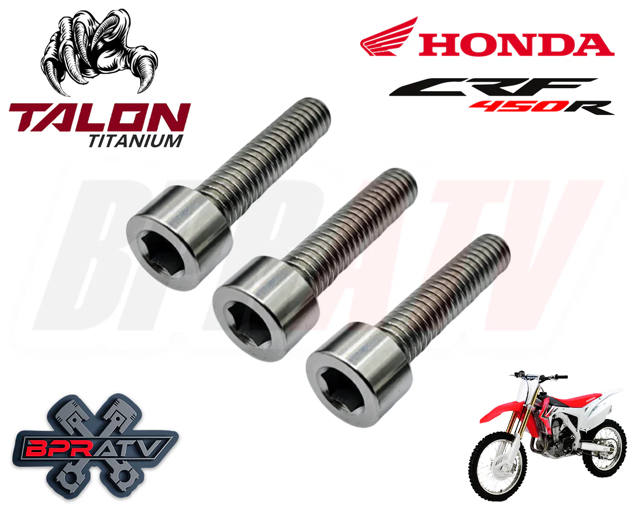 09-16 Honda CRF450R CRF 450R BPR Talon Titanium Water Pump Cover Bolts Bolt Kit - Image 4