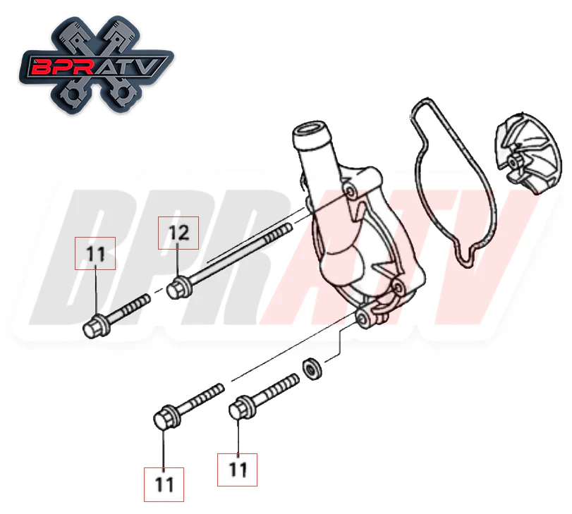09-16 Honda CRF450R CRF 450R BPR Talon Titanium Water Pump Cover Bolts Bolt Kit - Image 5