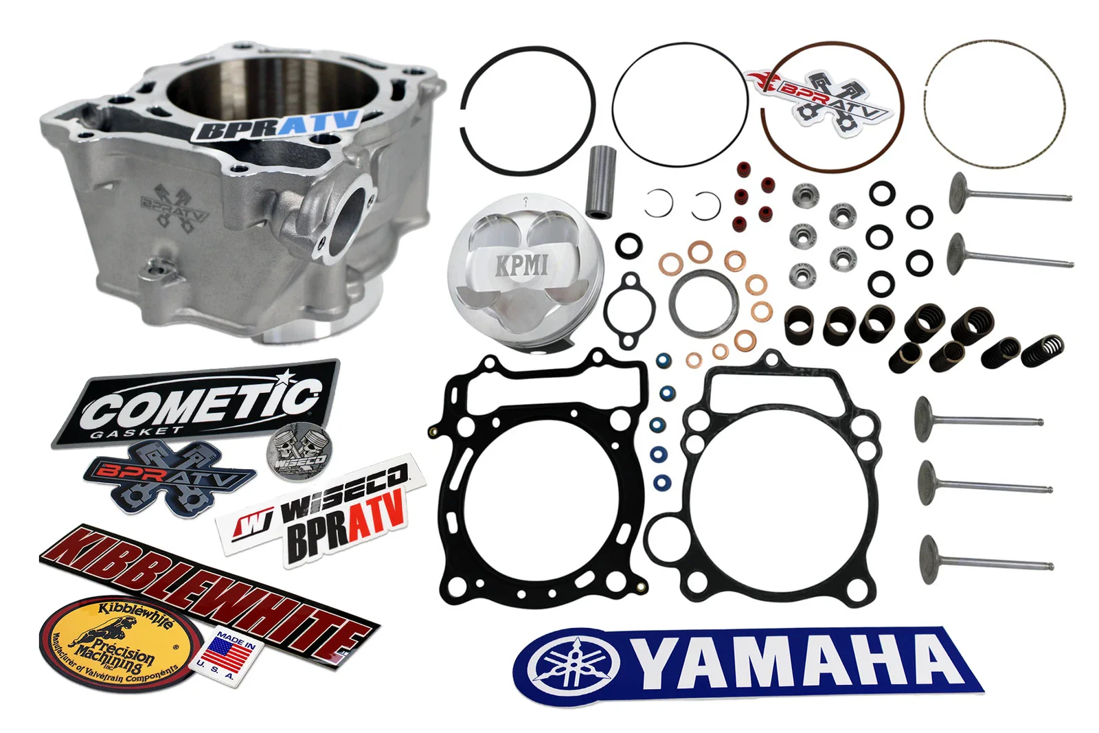 09-25 Yamaha YFZ450R KIBBLEWHITE Top End Piston Rebuild Kit Valves Cylinder Kit - Image 2