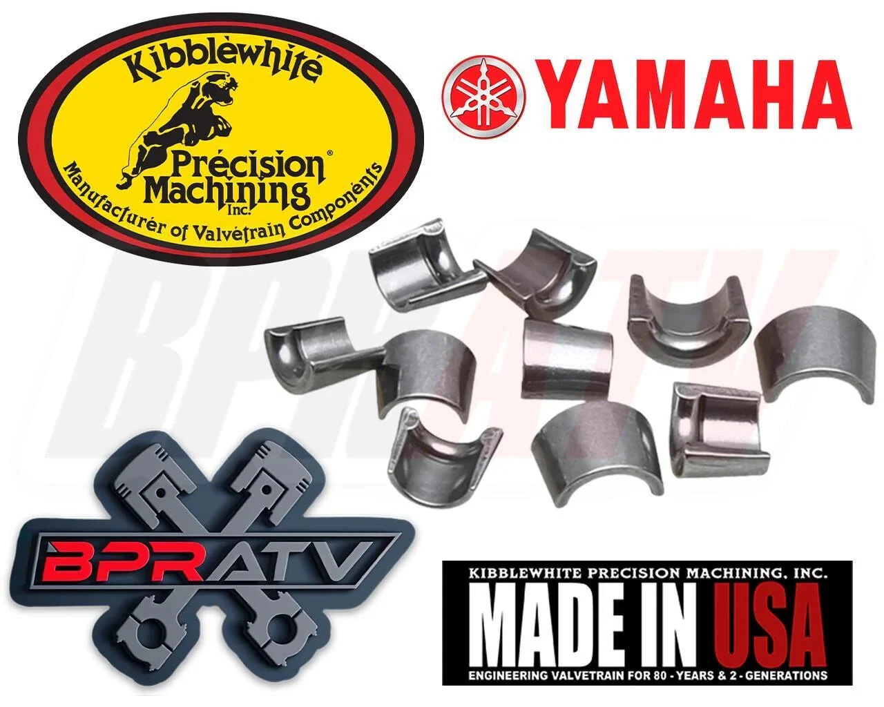 09-25 Yamaha YFZ450R YFZ 450R EFI Kibblewhite OEM Replacement Valve Keepers Kit - Image 2