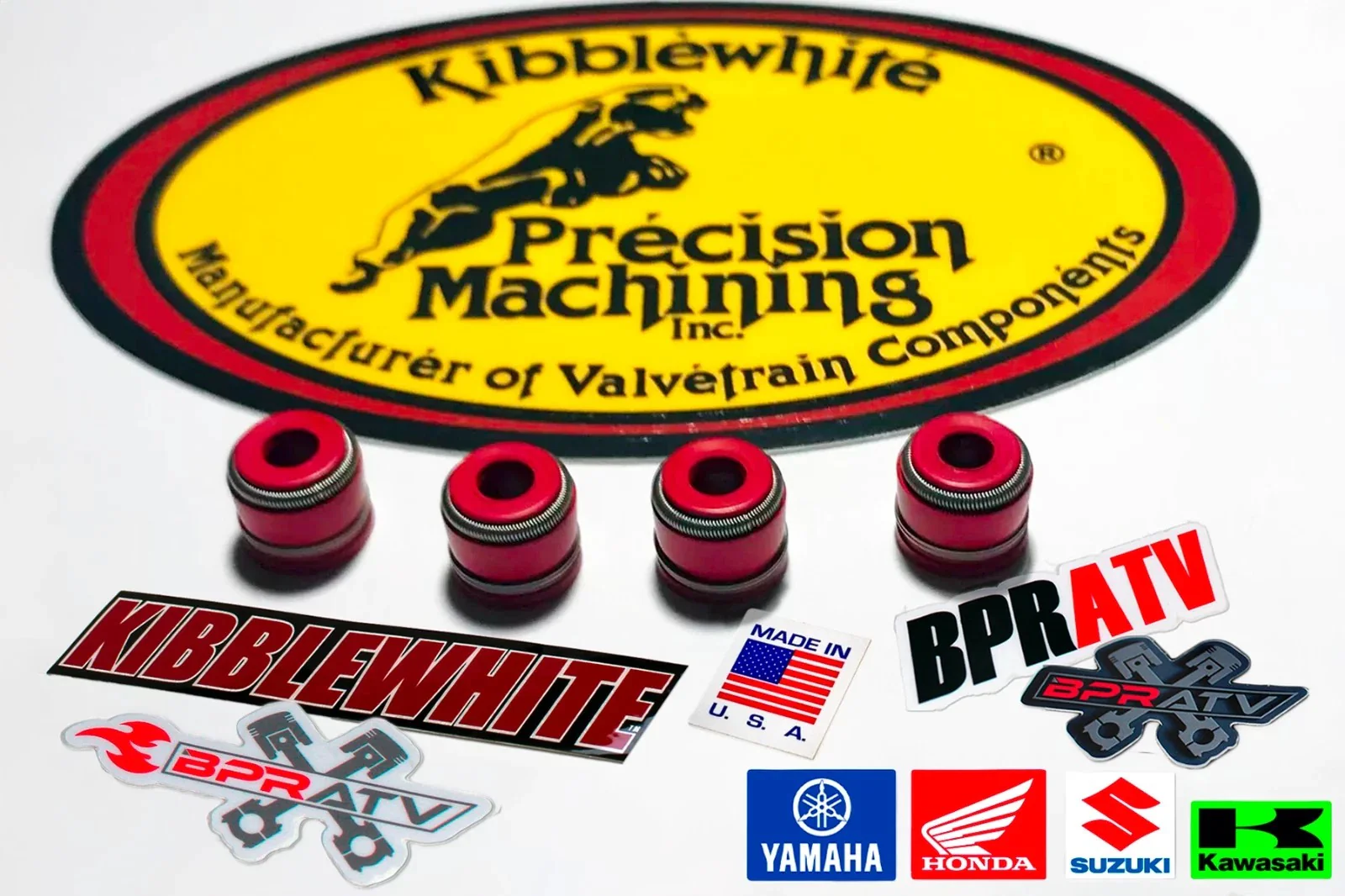 10-13 Yamaha YZ450F Black Diamond Intake Exhaust Valves RED VITON Seals Kit USA! - Image 5