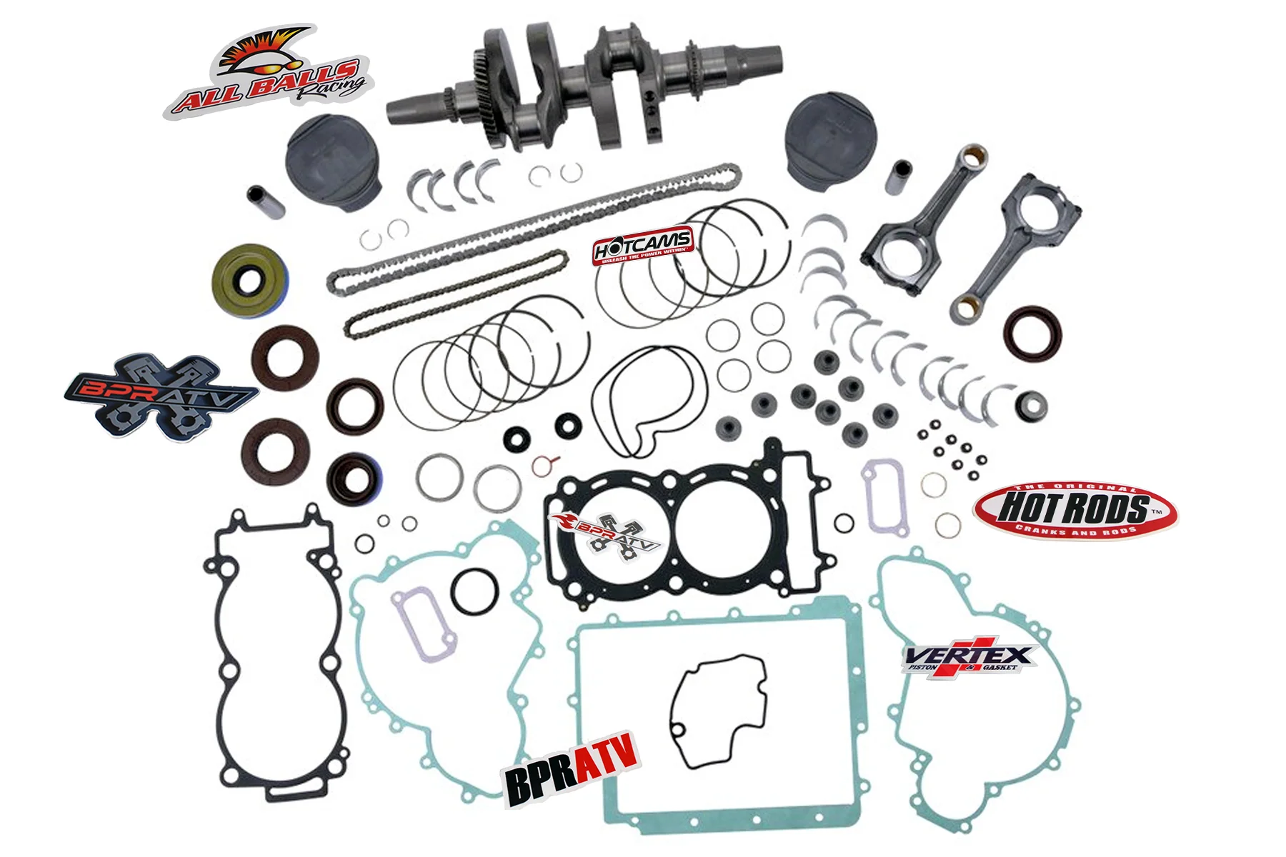 13-14 Polaris RZR XP 900 XP 4 Complete Engine Rebuild Kit Crank Cylinder Pistons - Image 9