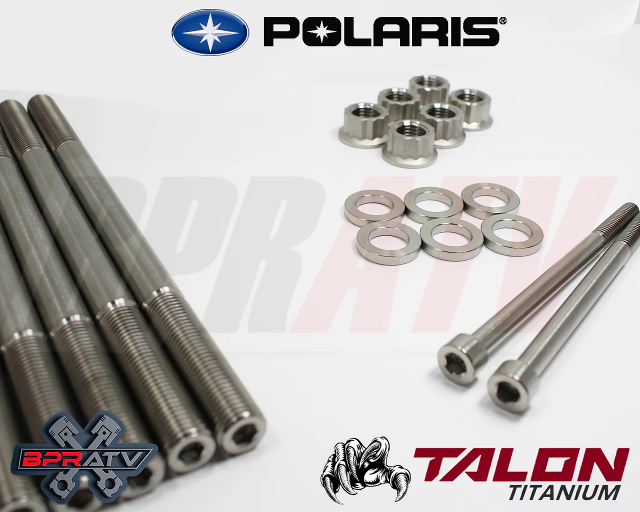 14-15 Polaris Sportsman 570 COMPLETE Titanium Cylinder Head Bolts Kit Stud Kit - Image 6