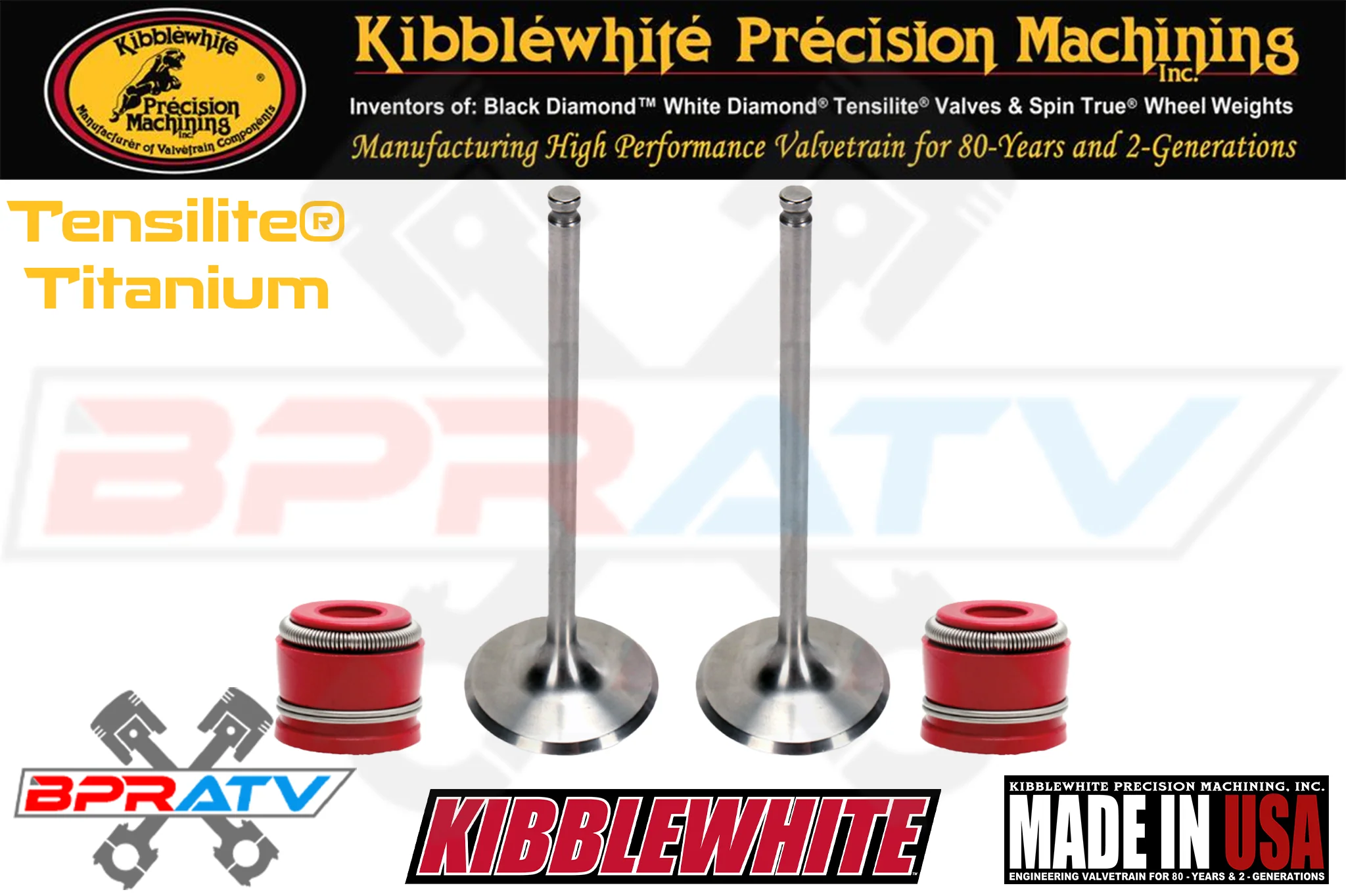 14-18 Yamaha WR250F WR 250F OEM Kibblewhite TITANIUM Intake Valves Kit RED Seals - Image 3