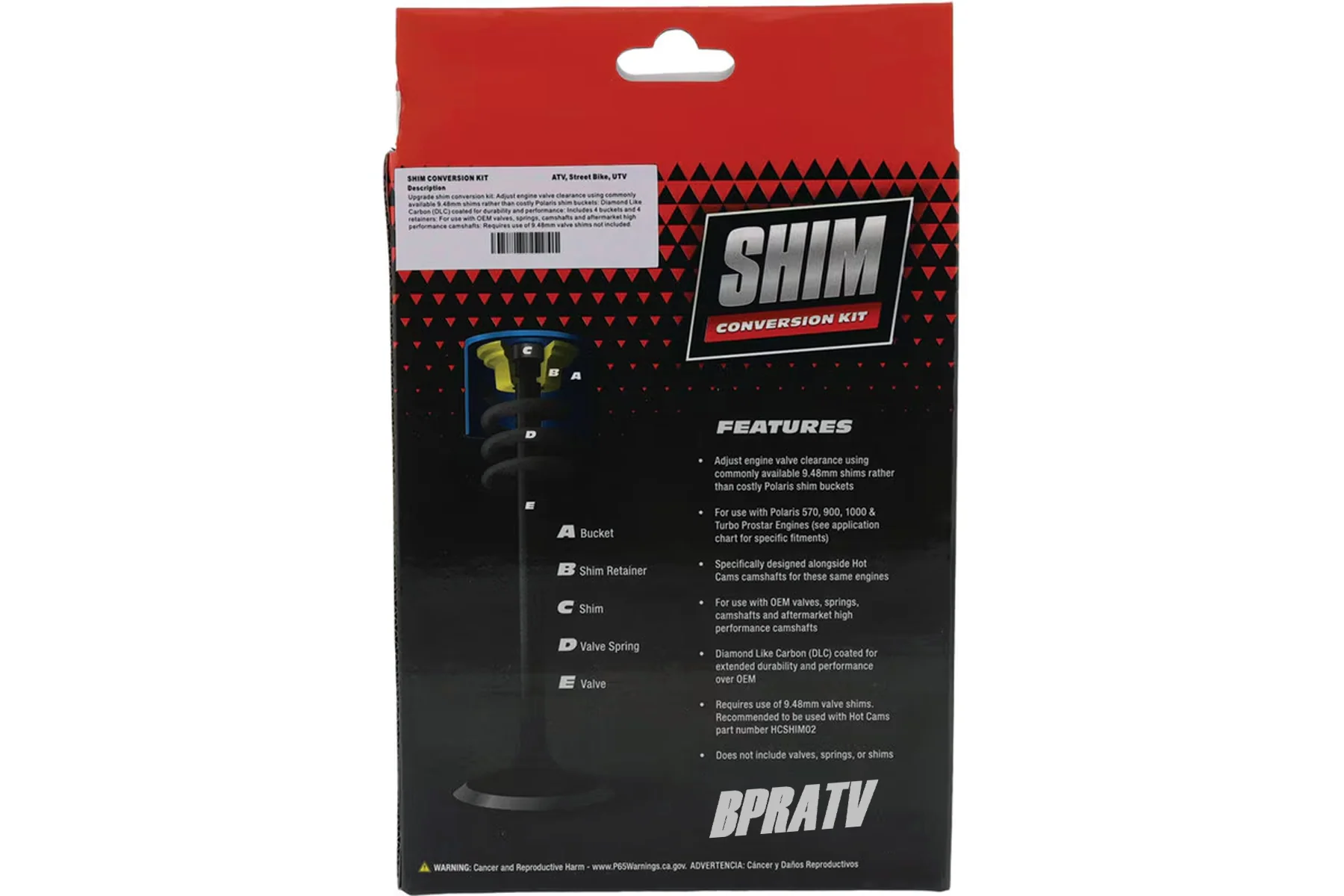 14-20 Polaris RZR 570 Hot Cams Valve Shim Conversion Kit w/ Hotcams Shim Kit DLC - Image 21
