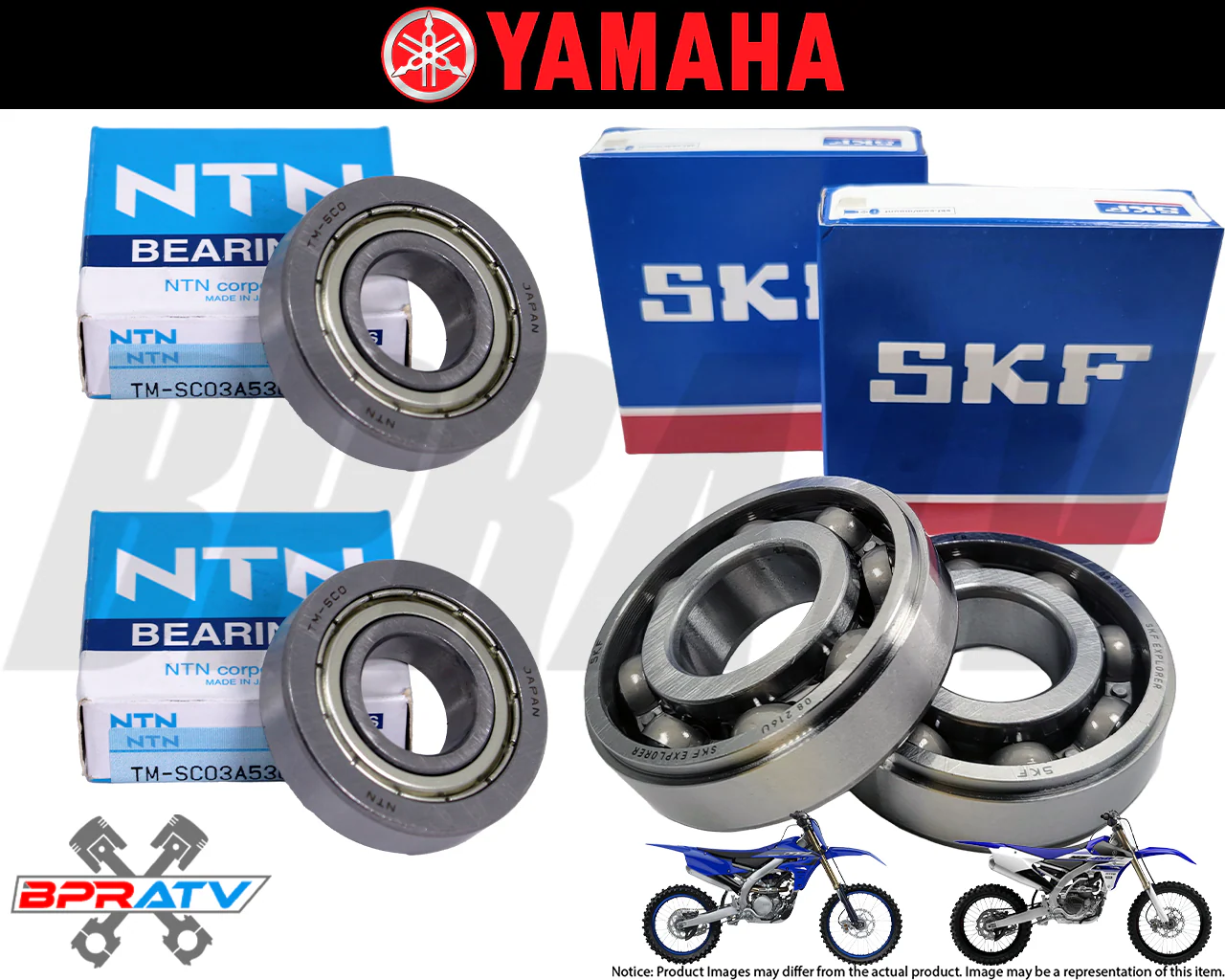 14-24 Yamaha WR250F WR 250F SKF NTN Crank Main Bearings Set Balancer Bearing Kit - Image 2