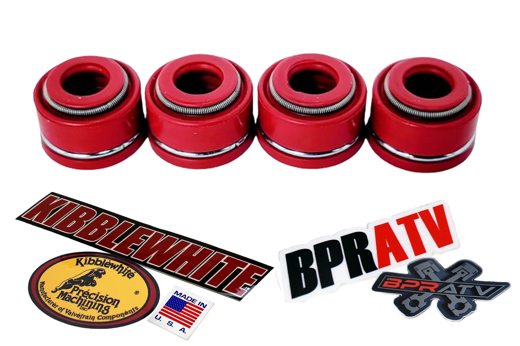 14+ Yamaha YZ250F YZ 250FX WR250F/R Kibblewhite Red Viton Valve Stem Seals Set 4 - Image 15