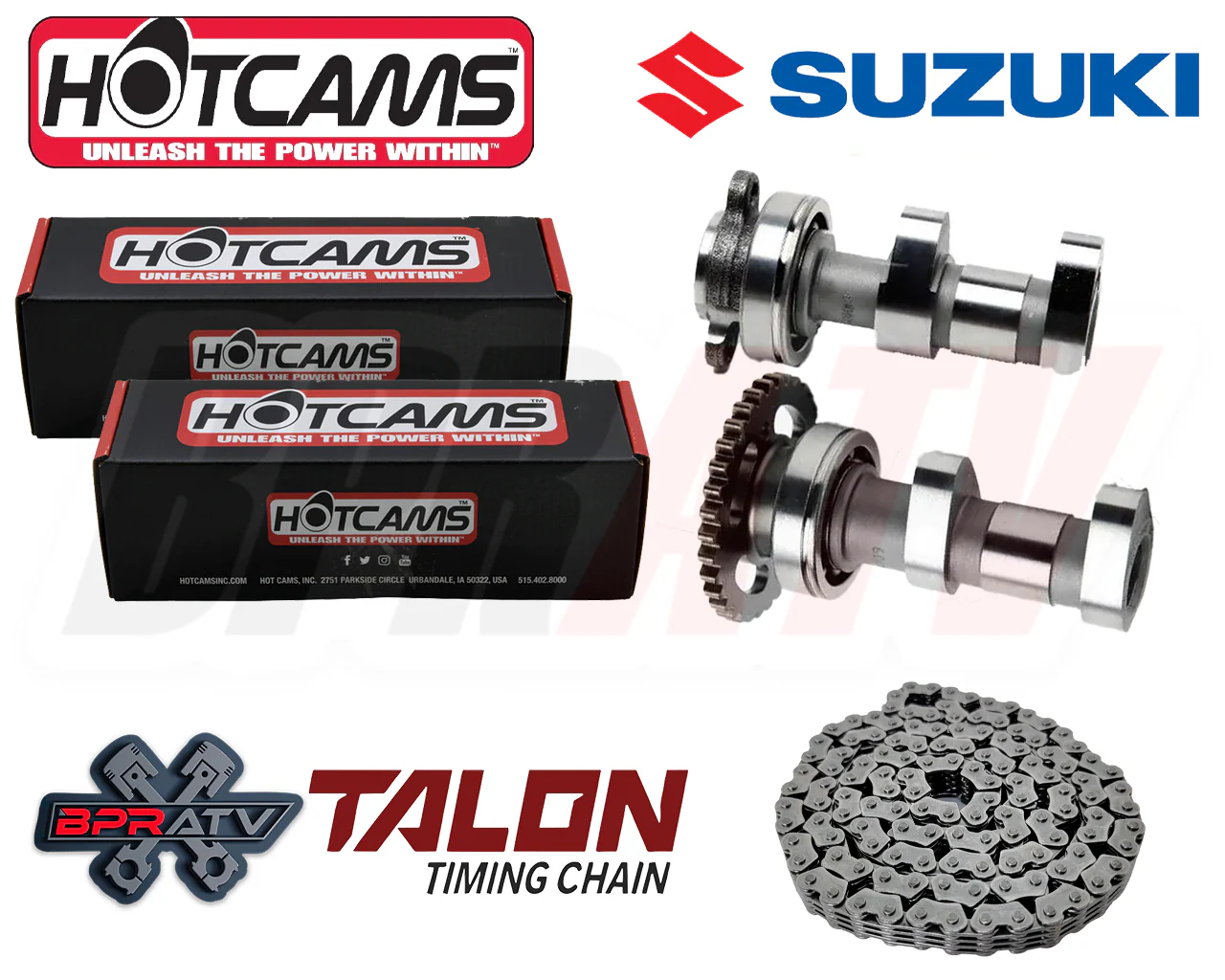 15-17 Suzuki RMZ450 RMZ 450 Hotcams Hot Cams Stage 2 TWO Camshafts BPR Cam Chain