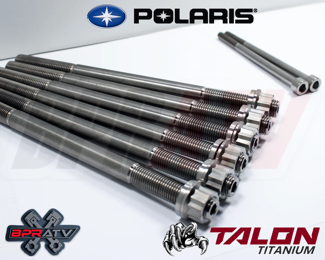 16-20 Polaris RZR Turbo COMPLETE BPRATV Titanium Cylinder Head Bolts Kit Studs - Image 3