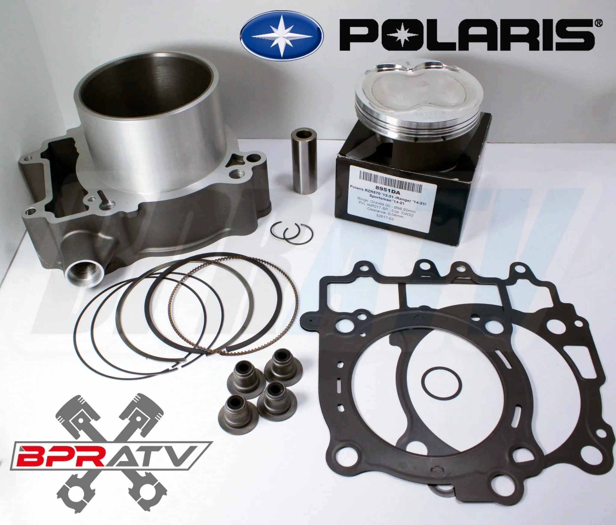 16-22 Polaris Ranger 570 Crew Wossner Piston Cylinder Gasket Top End Rebuild Kit - Image 11