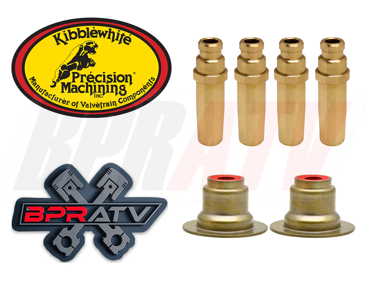 16-24 Polaris General 1000 Kibblewhite Intake Exhaust Valve Guides & RED Seals - Image 5