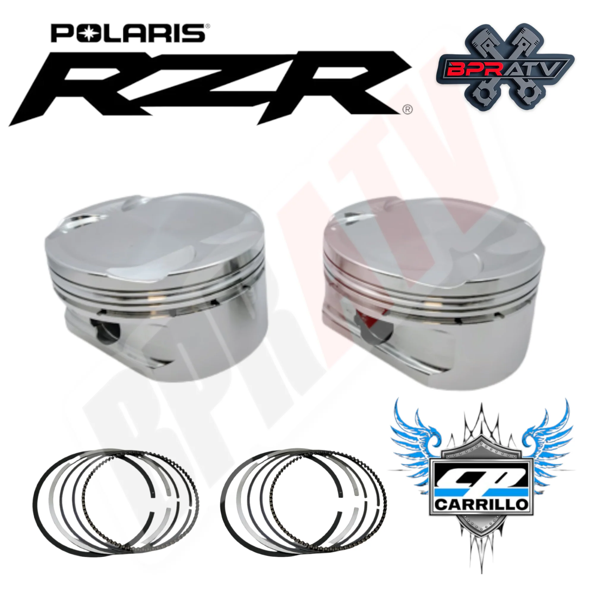 16-24 Polaris RZR XP Turbo 93mm 9.5:1 Stock Bore Cylinder CP Carrillo Pistons - Image 4
