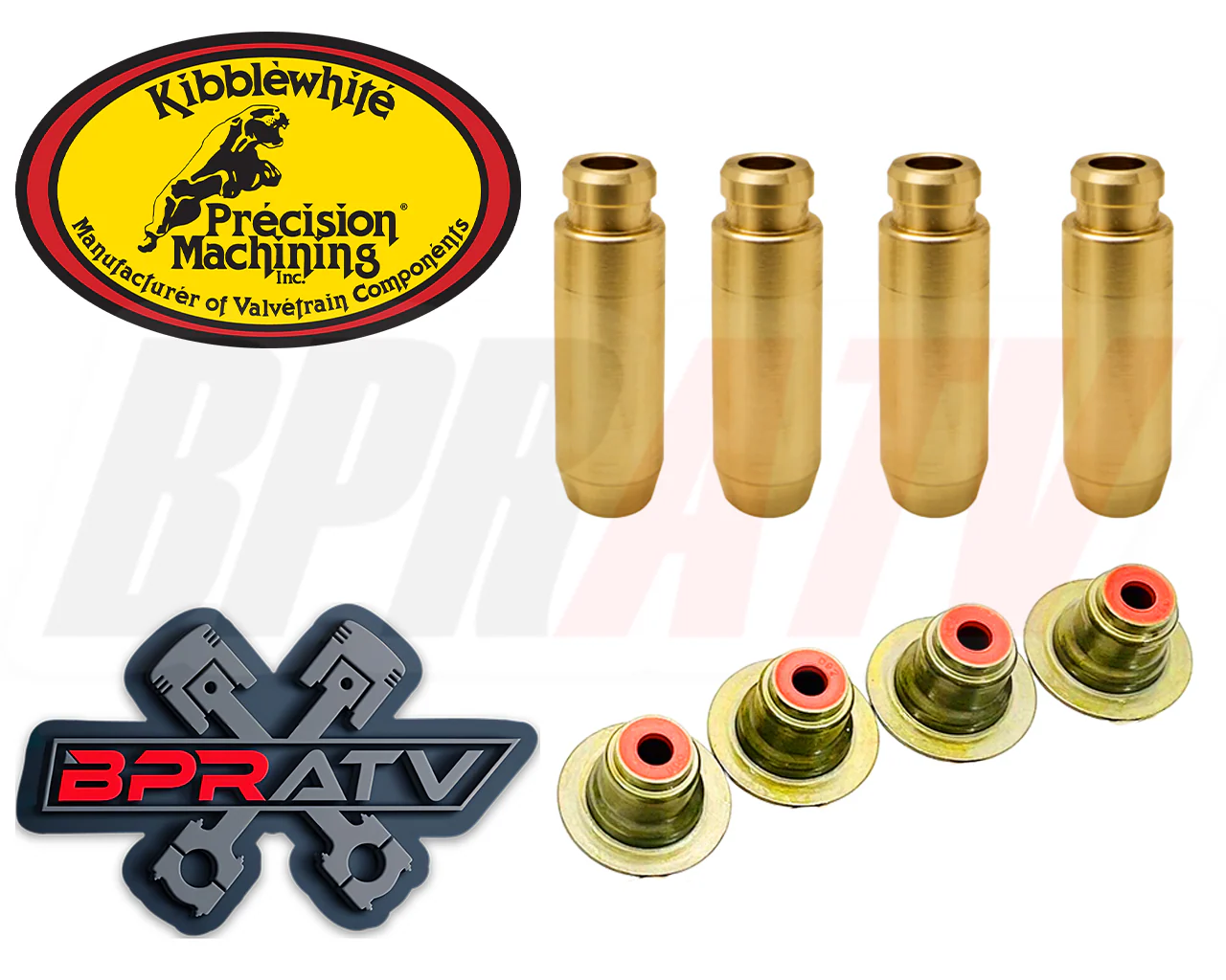 16-24 Polaris RZR XP Turbo S Kibblewhite EXHUAST Valve Guides & RED Viton Seals