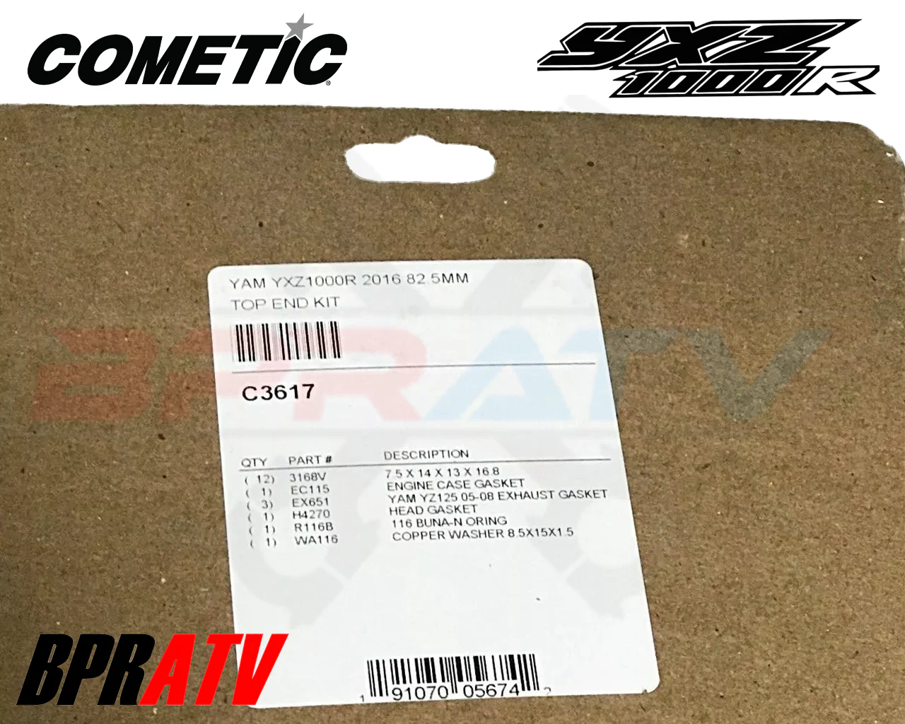 16-24 YXZ1000R YXZ 1000R 80mm Stock Bore Cometic Top End Gasket Kit Viton Seals - Image 11