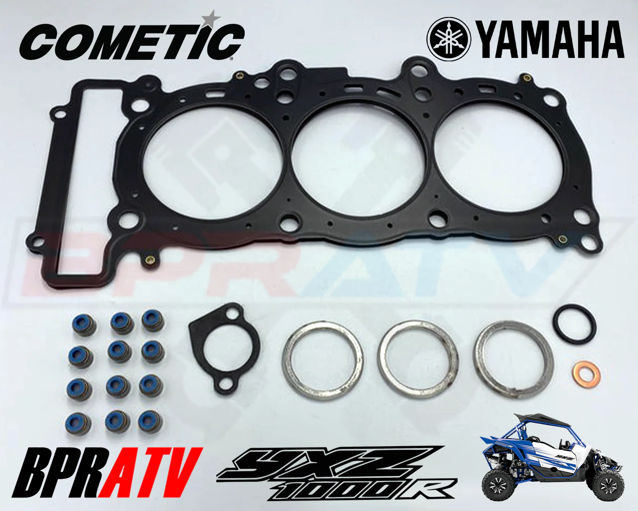 16-24 YXZ1000R YXZ 1000R 80mm Stock Bore Cometic Top End Gasket Kit Viton Seals - Image 5