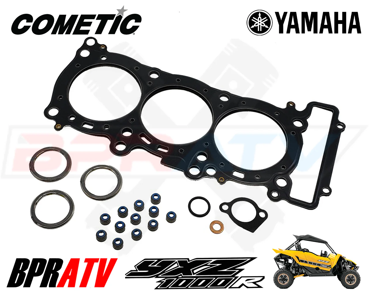 16-24 YXZ1000R YXZ 1000R 80mm Stock Bore Cometic Top End Gasket Kit Viton Seals - Image 7