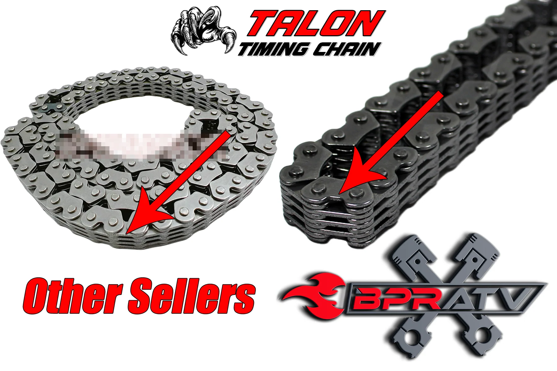 17-26 Honda CRF450R 450RX RWE BPRATV Heavy Duty Cam Timing Chain HD OEM Stronger - Image 2