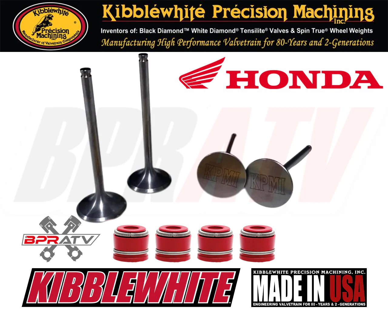 18-19 Honda CRF250R CRF 250R Kibblewhite Intake Valves Exhaust Valves RED Seals - Image 6