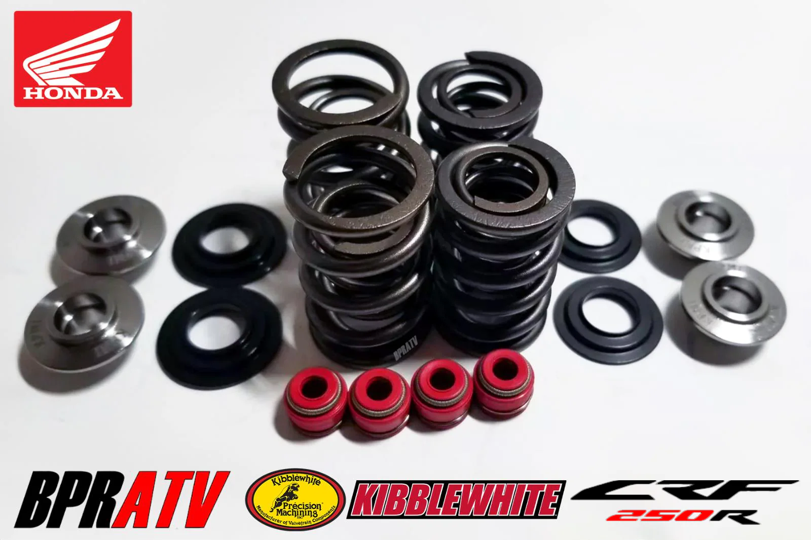 18-24 Honda CRF250R CRF 250R Kibblewhite Race Head Titanium Valves Springs Kit - Image 2