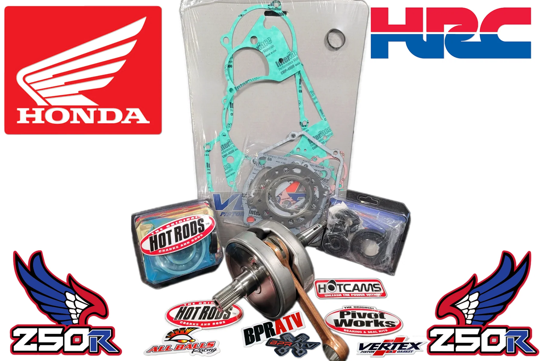 1986 Honda TRX250R TRX 250R Hot Rods Trued Crank Bottom End Engine Rebuild Kit ✔ - Image 3