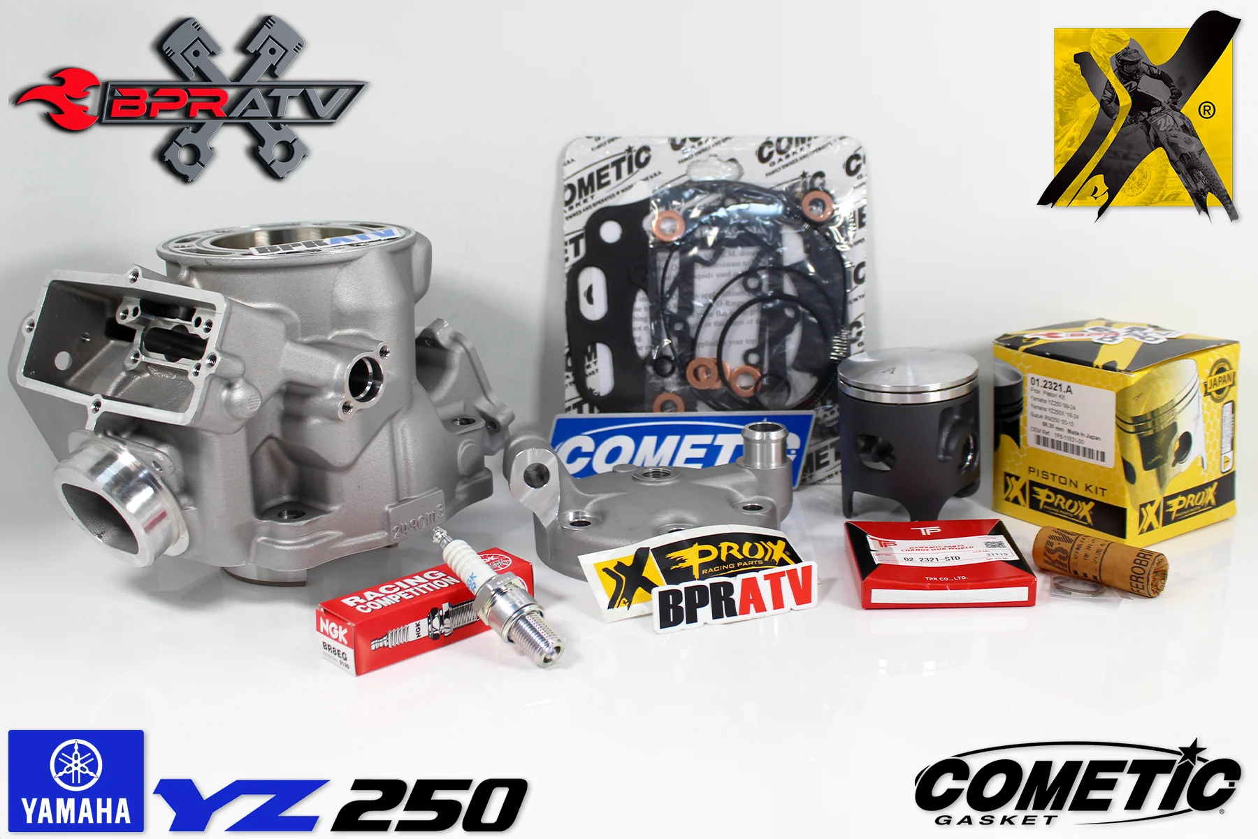 1999-2025 Yamaha YZ250 Cylinder Pro-X ProX Piston & Cometic Top End Rebuild Kit - Image 2