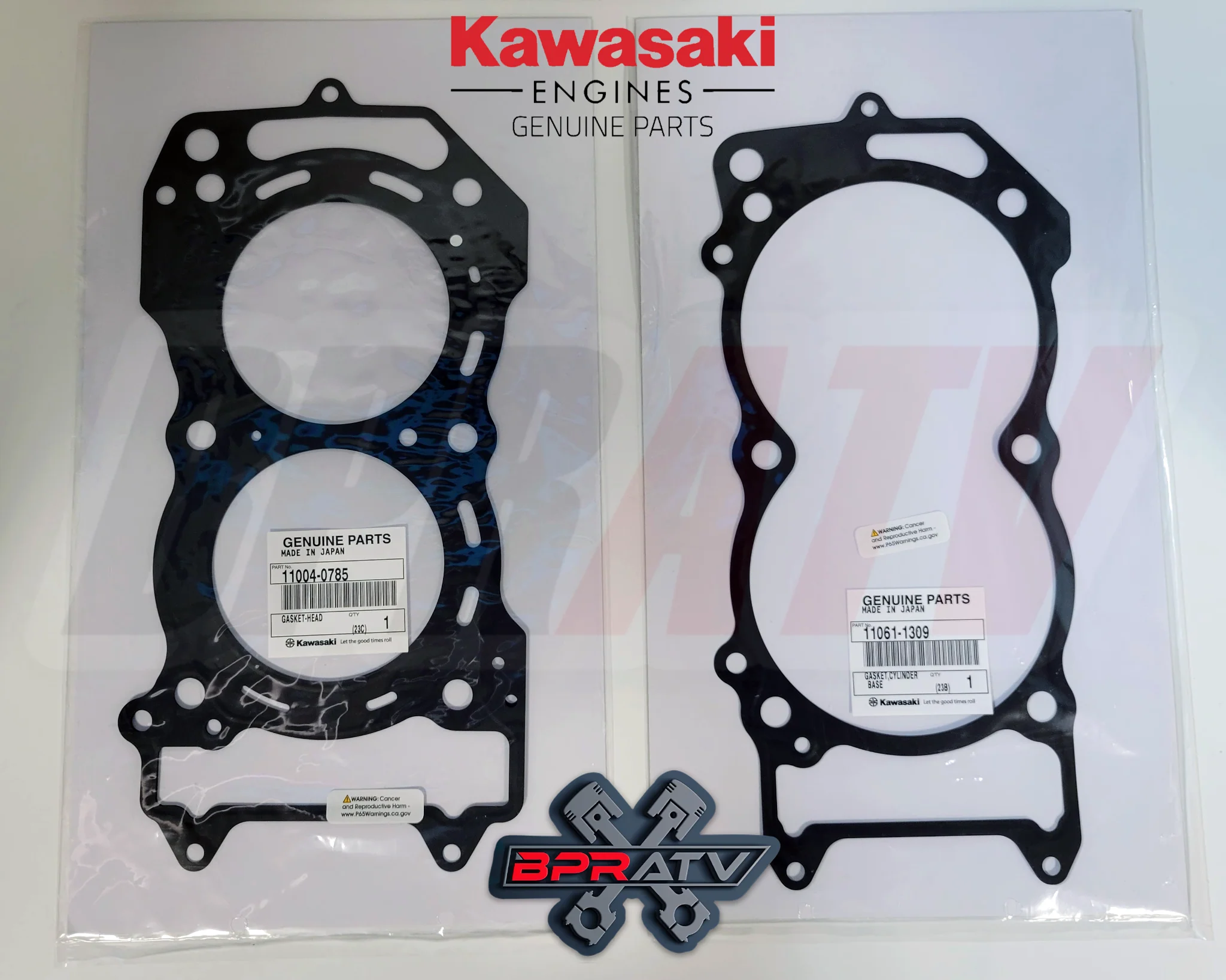20-23 OEM Kawasaki KRF1000 Teryx KRX 1000 Cylinder Head Base Exhaust Gasket Kit - Image 3