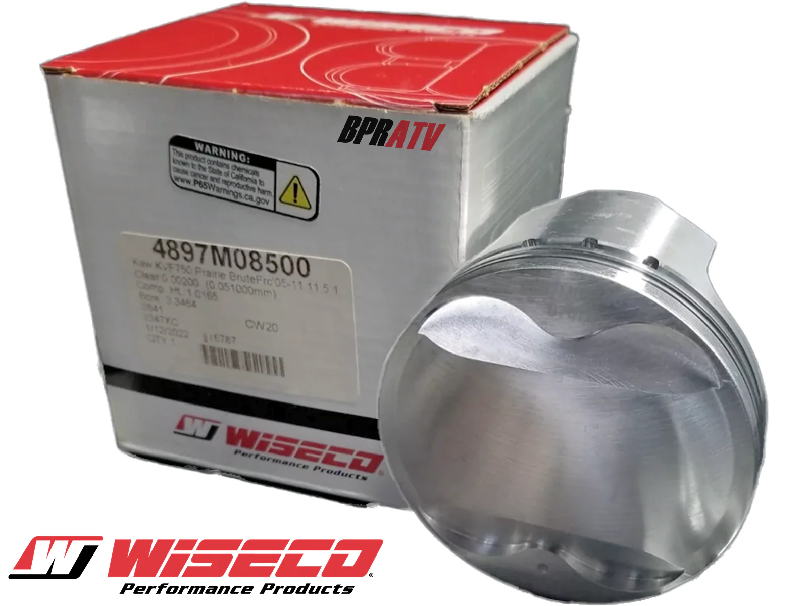 2005-11 Brute Force 750 KVF750 11.5:1 STD 85mm Wiseco Piston Kit (2) 4897M08500 - Image 10