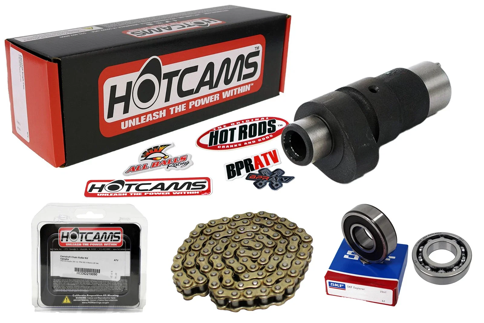 2007+ Raptor YFM 350 Hotcams Camshaft Stage 2 Two Hot Cams Bearings Timing Chain - Image 23