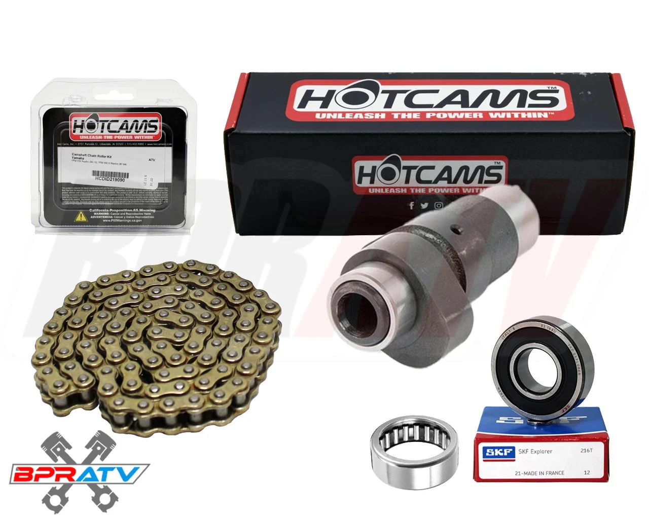 2007+ Raptor YFM 350 Hotcams Camshaft Stage 2 Two Hot Cams Bearings Timing Chain - Image 5