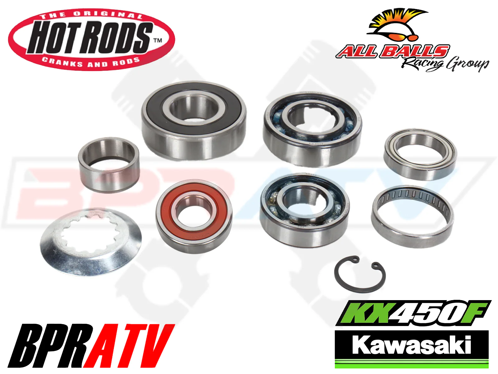 2008 2009 Kawasaki KLX450R Hot Rods Hotrods Heavy Duty Transmission Bearings Kit - Image 4