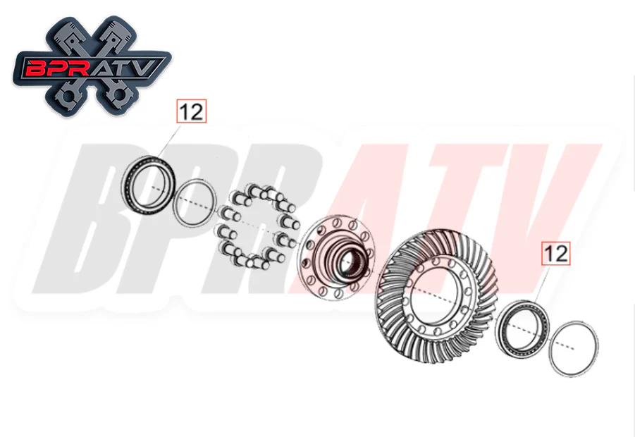 22-24 Polaris RZR Pro R Pro-R SKF Upgrade Rear Differential Bearings Kit 3236467 - Image 3