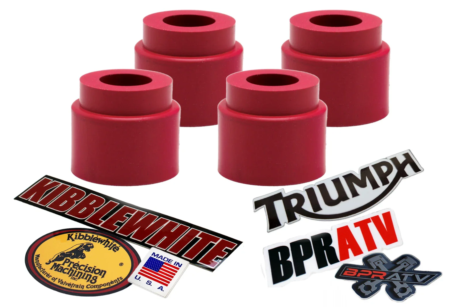 51-62 Triumph 500 650 Kibblewhite RED Viton Valve Stem Seals 71012-4 Set of Four