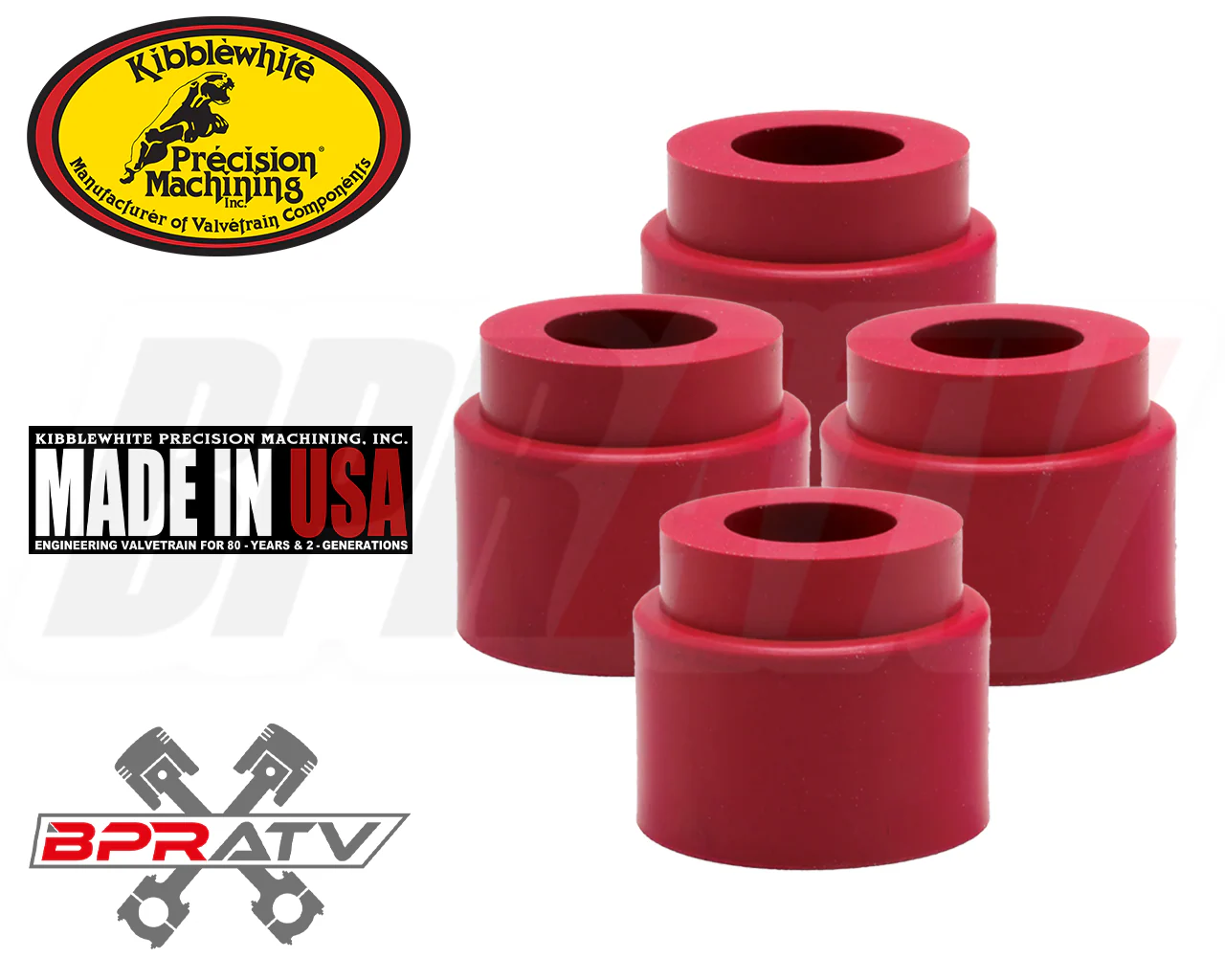 73-77 Norton Commando 850 Kibblewhite RED Viton Valve Stem Seals 71012-4 06.2726 - Image 2