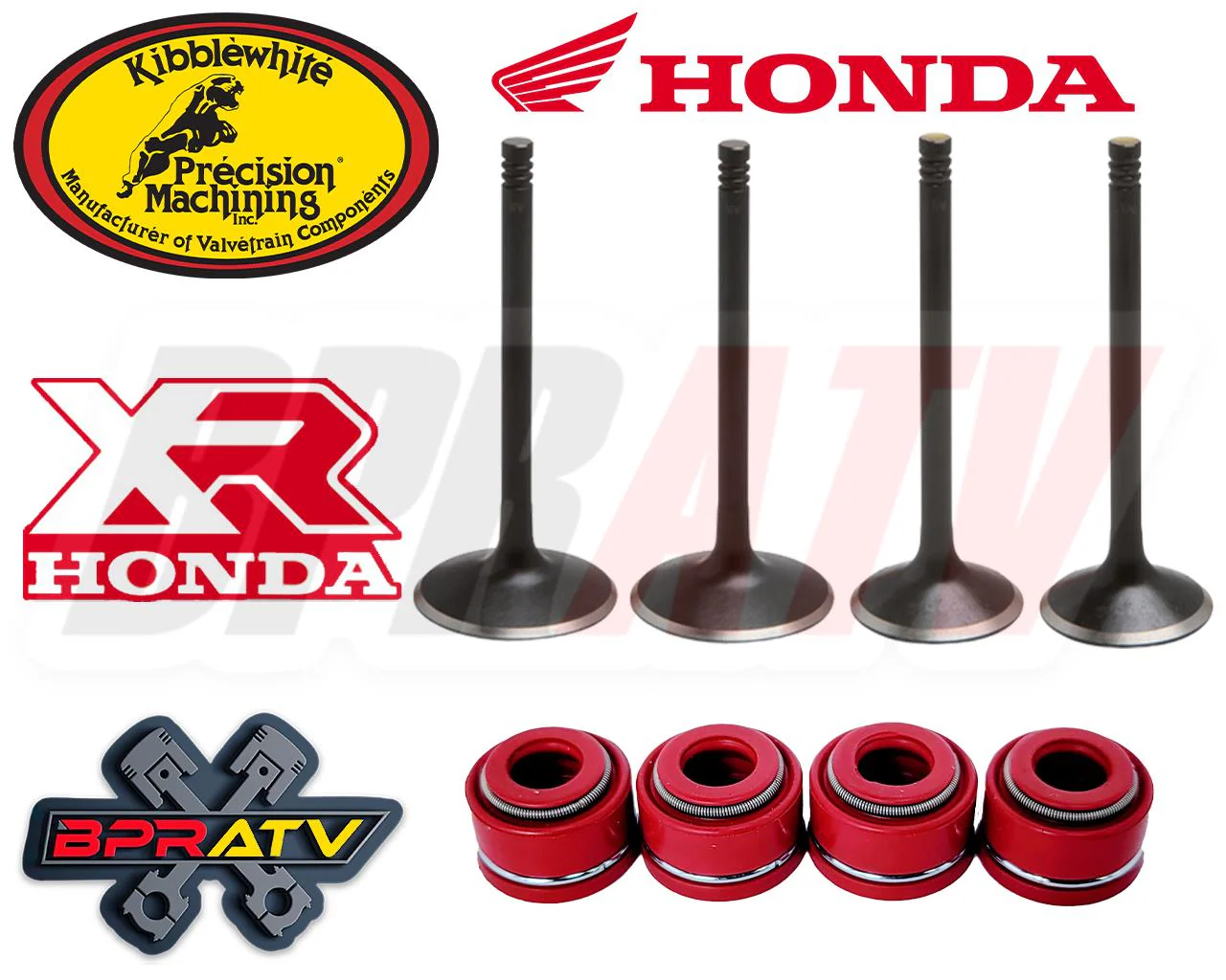 83 84 Honda XR500 R XR 500 500R OEM Head Kibblewhite Intake Exhaust Valves Seals - Image 2