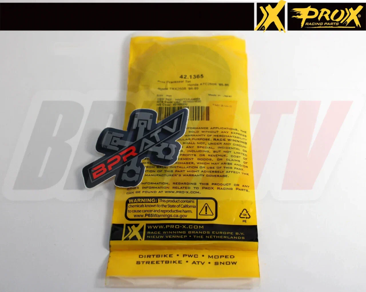 85 86 Honda ATC250R ATC 250R Main Crankshaft Bearings SKF & ProX Crank Seals Kit - Image 18