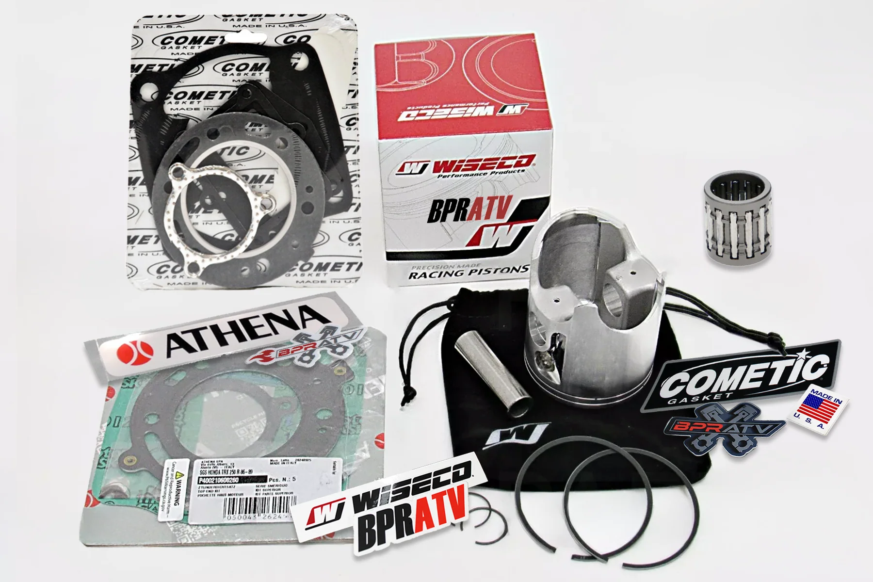85 86 Honda TRX250R TRX ATC 250R Wiseco 66㎜ Std Piston Athena Gasket Rebuild Kit