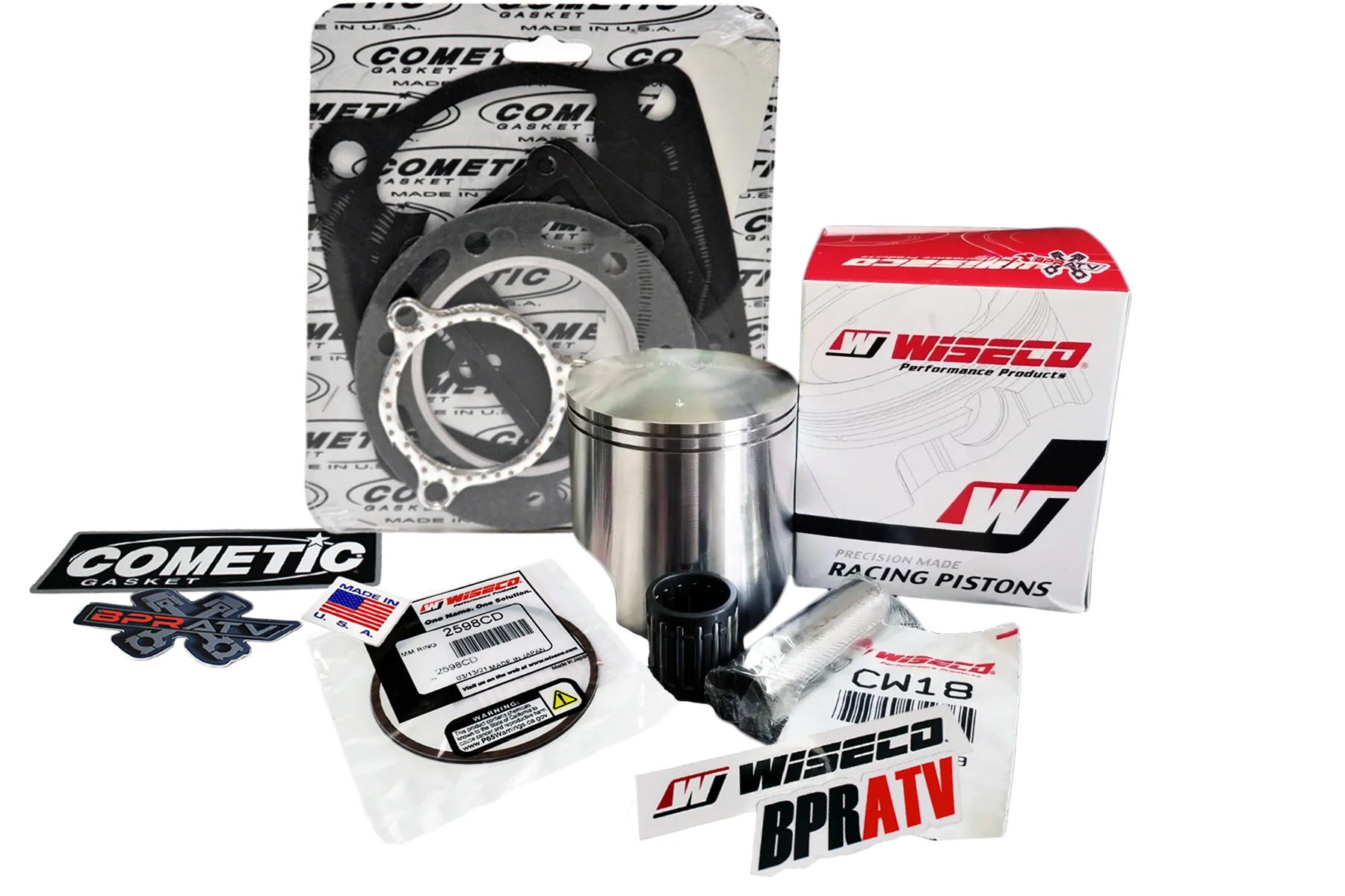 85 86 Honda TRX250R TRX ATC 250R Wiseco 67mm +1 Piston Athena Gasket Rebuild Kit - Image 17