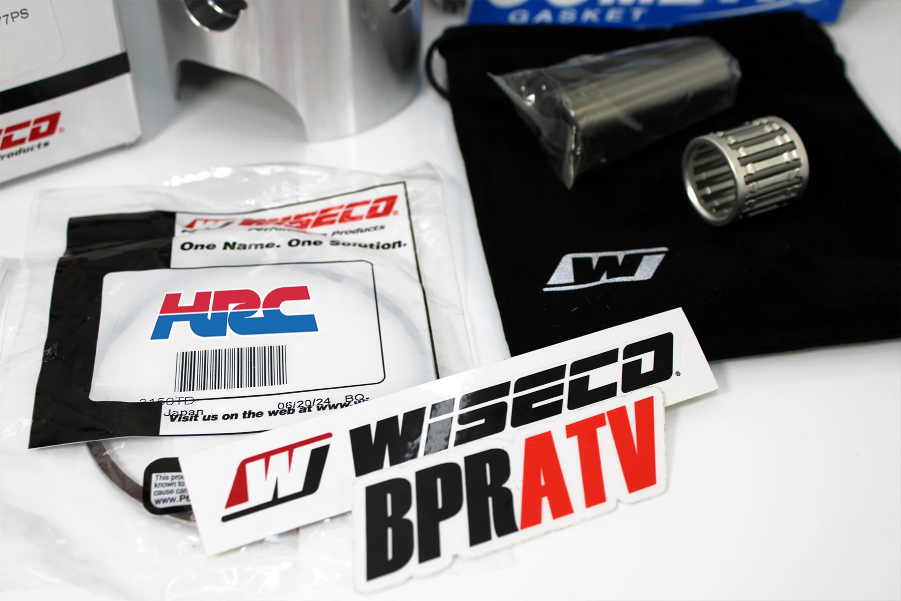 85 86 Honda TRX250R TRX ATC 250R Wiseco 68mm +2 Piston Athena Gasket Rebuild Kit - Image 9