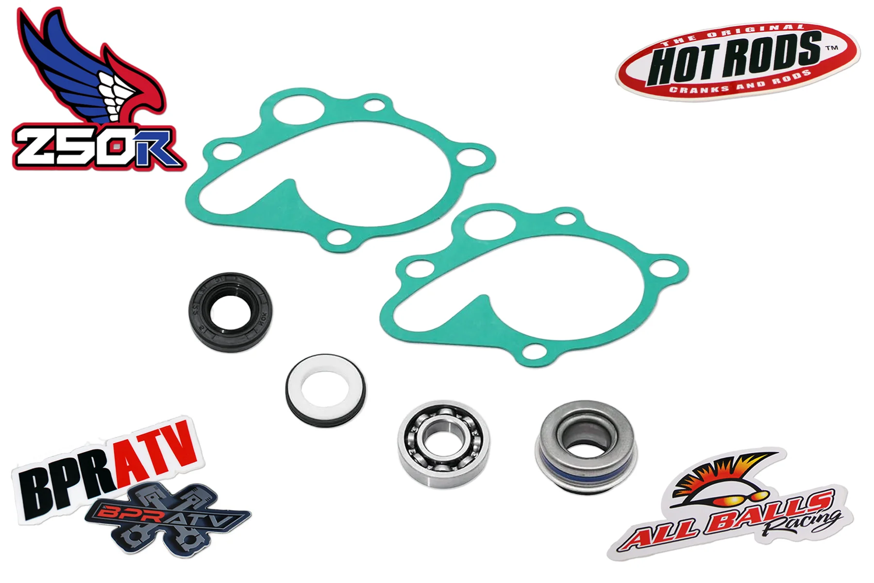 86-89 Honda TRX250R TRX 250R Hot Rods Vertex Water Pump Rebuild Kit Seal Bearing - Image 11