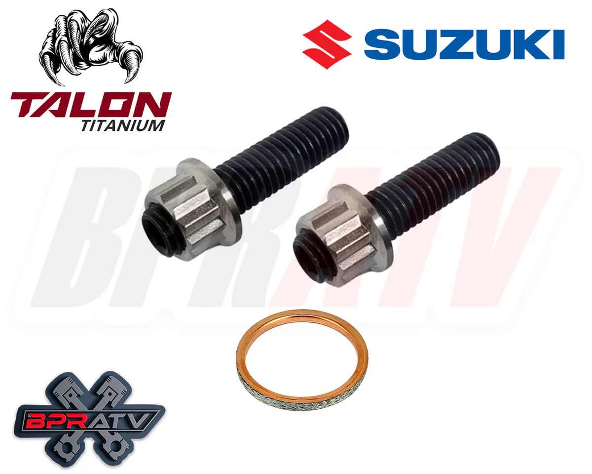 92-94 Suzuki DR650SE DR650SES Studs Ti Nuts Exhaust Manifold Gasket Repair Kit - Image 14