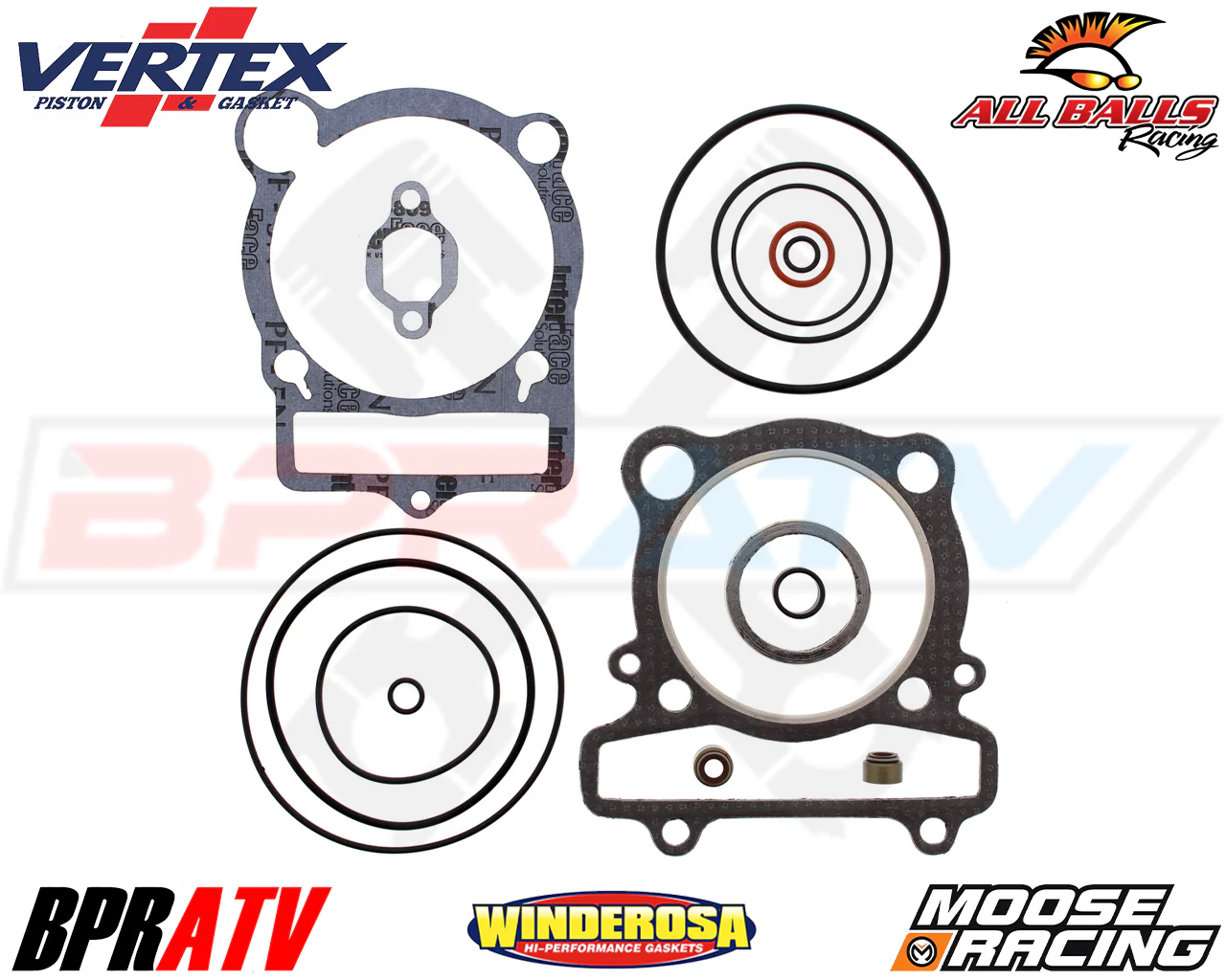93-98 Yamaha Kodiak 400 YFM400 400FW Vertex Moose Racing Complete Gasket Set Kit - Image 4