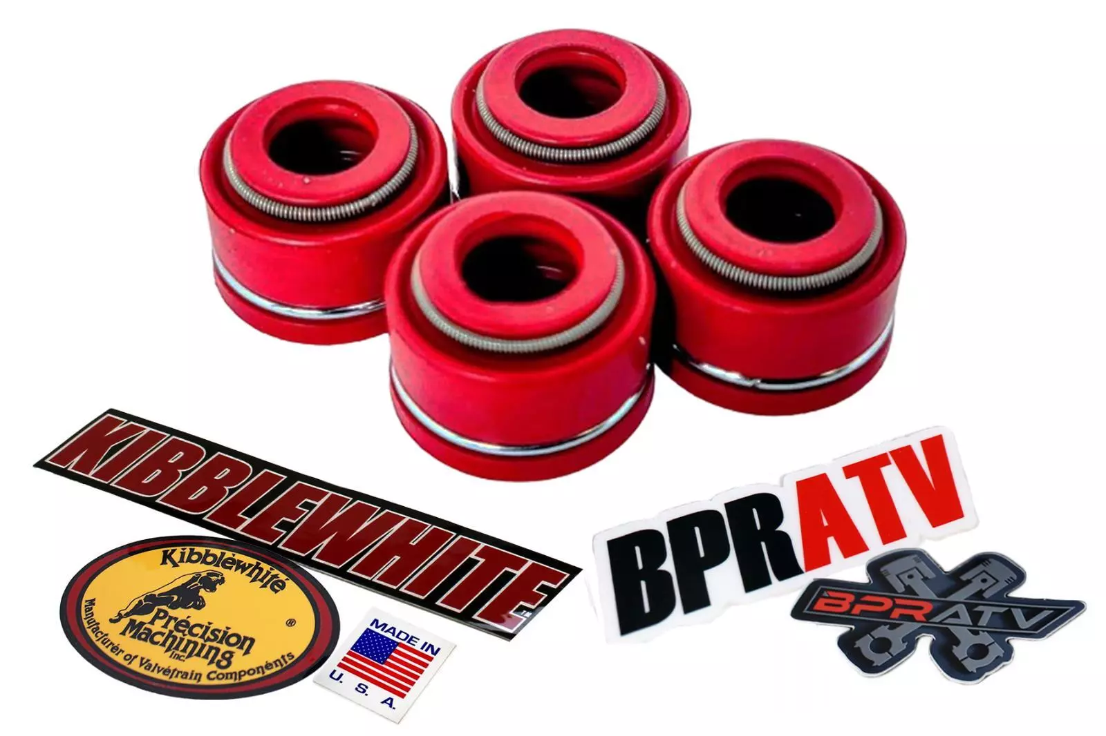 96-04 Honda XR400R 400R RFVC Head Valve Stem Guide Viton RED Seals Seal Set of 4