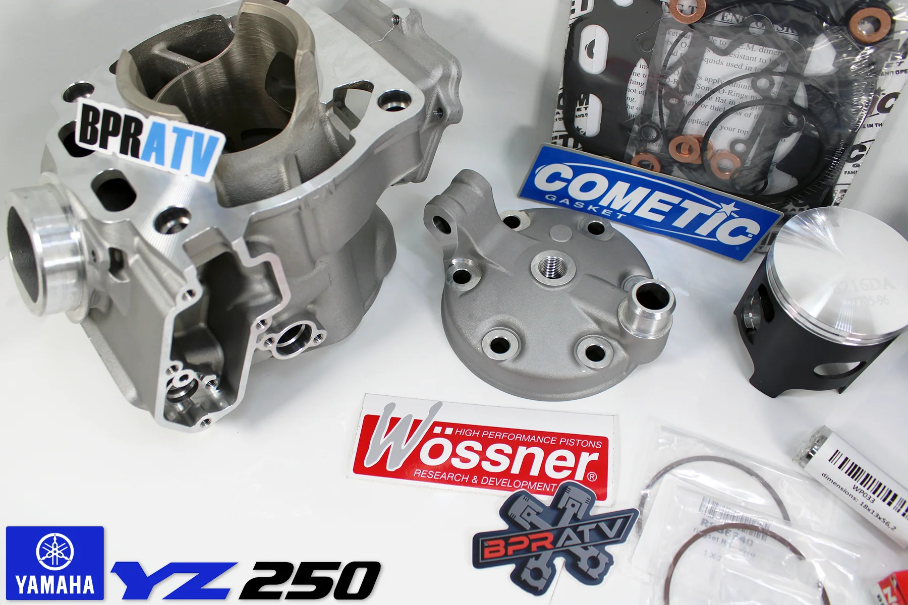 99+ YZ250 YZ 250 Cylinder Kit Wossner Piston Head Cometic Gasket Top Rebuild Kit - Image 12