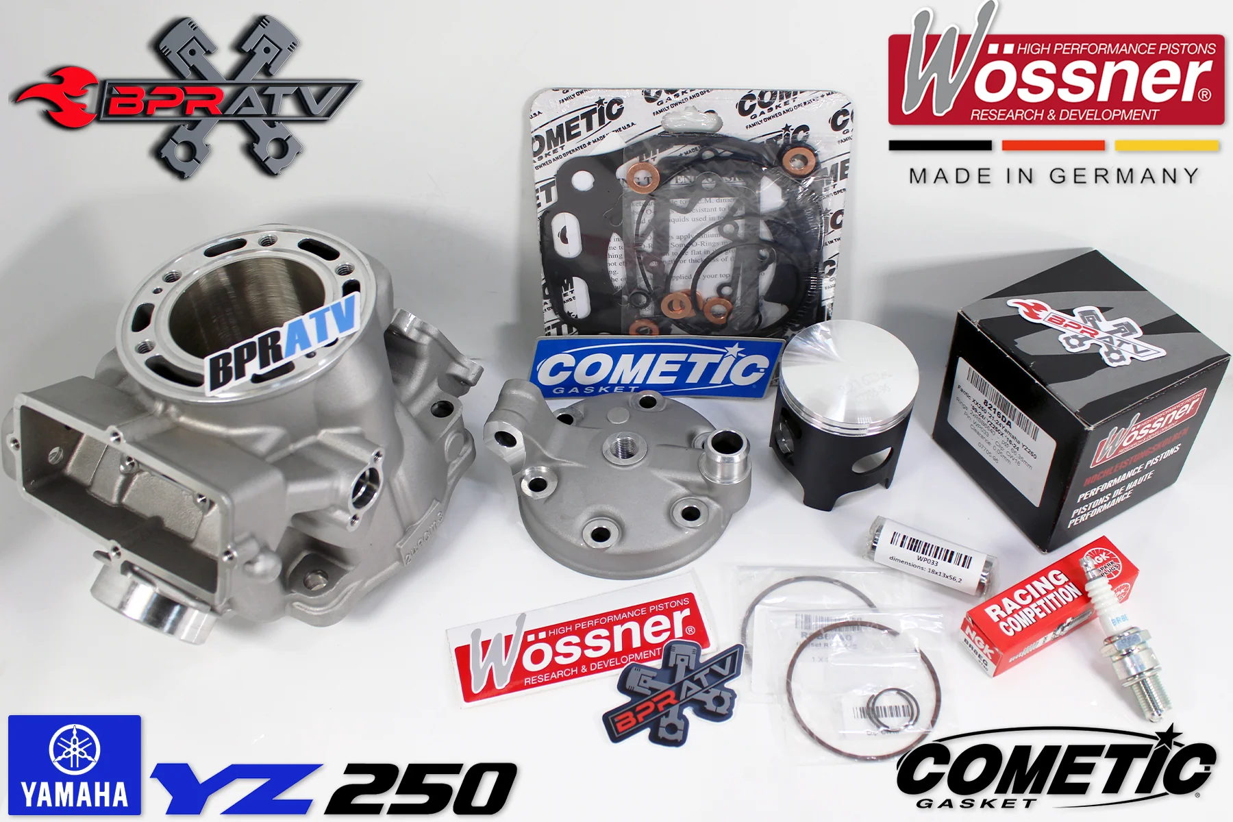 99+ YZ250 YZ 250 Cylinder Kit Wossner Piston Head Cometic Gasket Top Rebuild Kit - Image 6