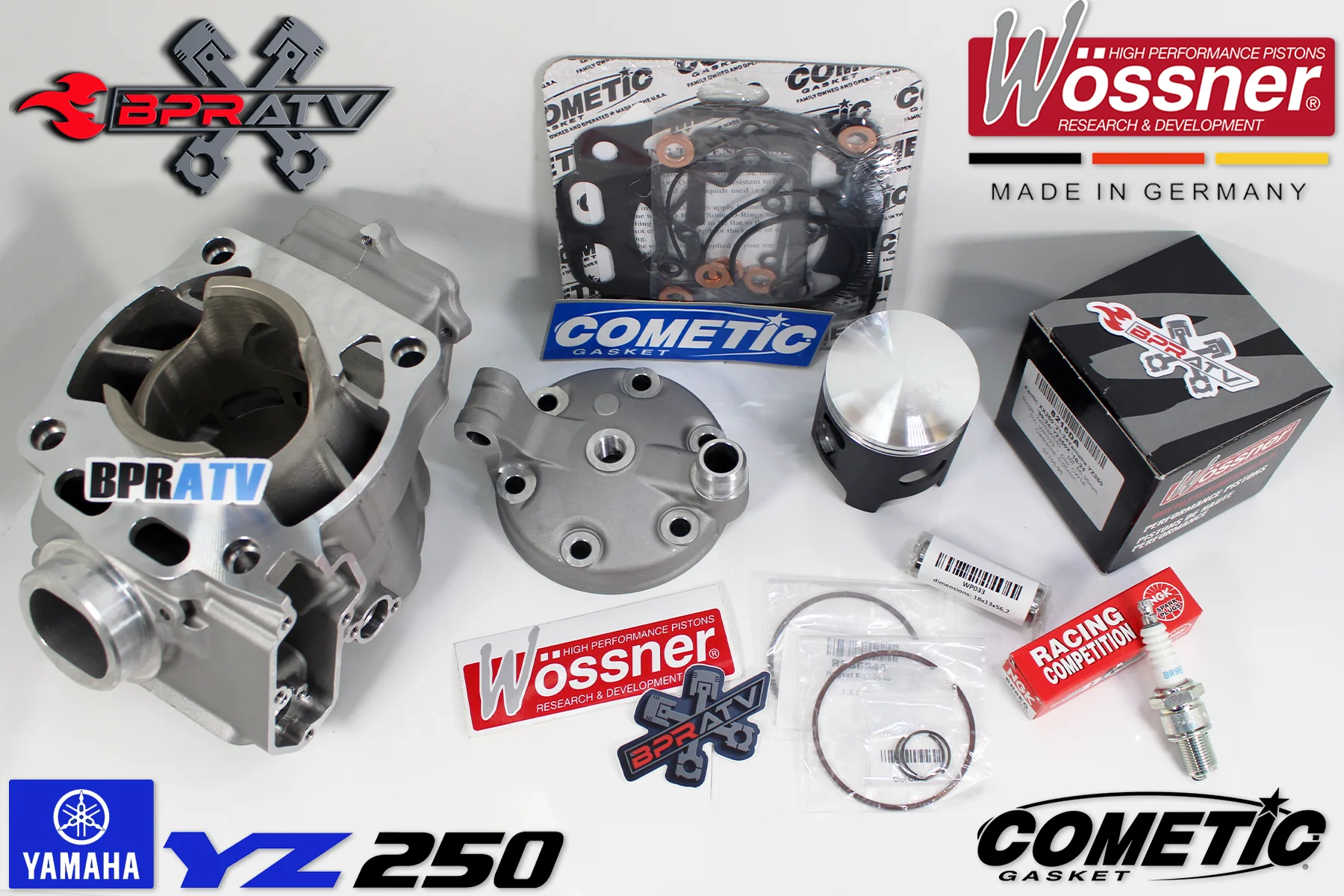 99+ YZ250 YZ 250 Cylinder Kit Wossner Piston Head Cometic Gasket Top Rebuild Kit - Image 7