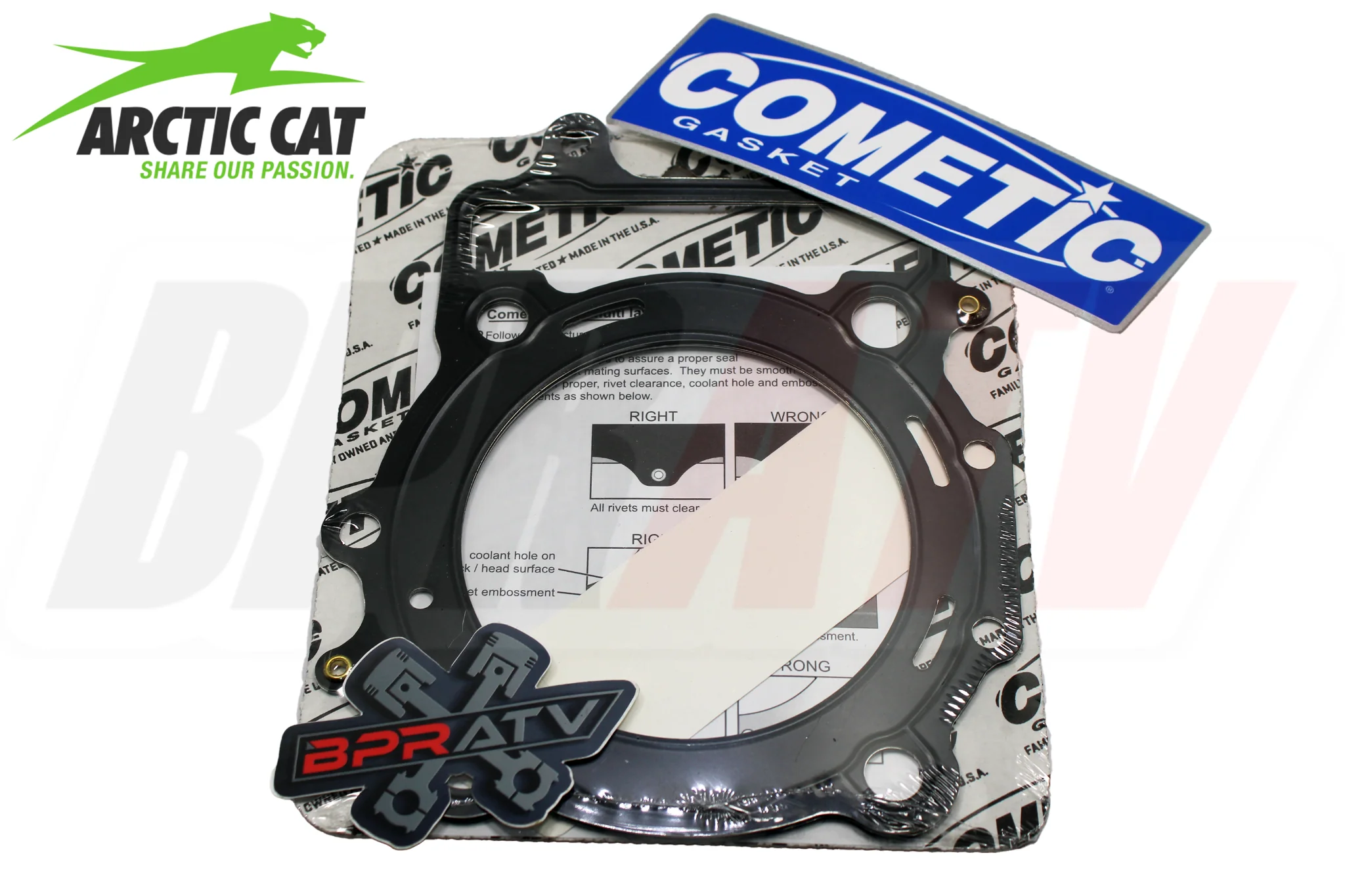 Arctic Cat Wildcat X 1000 92 94 96 mm Big Bore COMETIC Head Gasket MLS 0830-209 - Image 4