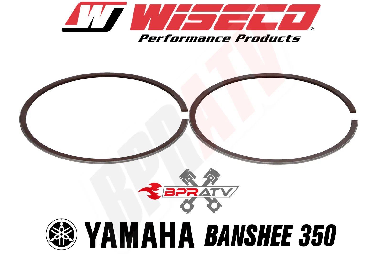 Banshee 350 64mm OEM Bore Wiseco Piston Rings Rebuild Set 2520CD (Pair) Set Of 4 - Image 8