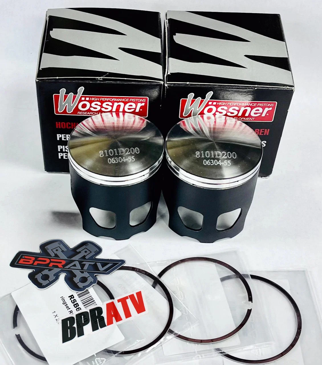 Banshee 350 65mm Wossner Pistons +1mm Forged Piston Gaskets Top End Rebuild Kit - Image 7