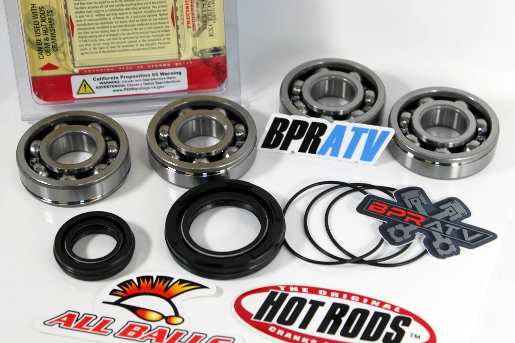 Banshee 350 Hot Rods 4001 Crankshaft Rebuild Kit Crank Main Bearings & Seal Kit - Image 16
